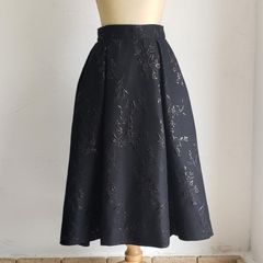 JENNE バックレースアップボリュームフレアスカート Lサイズ