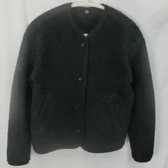 UNIQLO ユニクロ フリースノーカラージャケット ブラック Mサイズ ◇〇