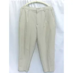 GU ジーユー ドライワイドテーパードイージーアンクルパンツ アイボリー Lサイズ 〇□