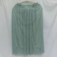 TeChiChi テチチ 花柄レースロングスカート エメラルドグリーン フリーサイズ □〇