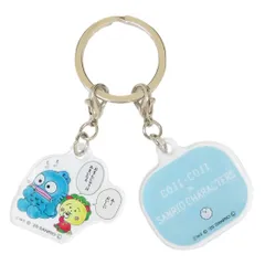 【メール便】コジコジxハンギョドン キーリング 2連アクリルキーホルダー GR さくらももこ サンリオ マリモクラフト プレゼント 日本製 キャラクター グッズ 
