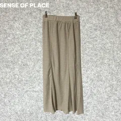 SENSE OF PLACE by URBAN RESEARCH チェック柄フレアロングスカート Fサイズ