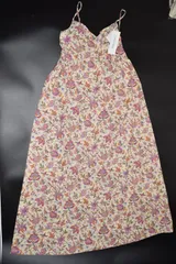 【新品未使用タグ付】レディース◆M L LL サイズ ワンピース ロング 花柄 定価8990円 ベルメゾン キャミソール