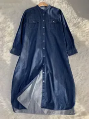 B:MING by BEAMS 長袖デニムシャツロングワンピース　サイズ　M