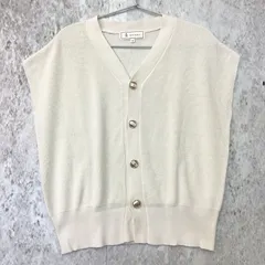 ROPE PICNIC ロペピクニック ニットベストプルオーバー オフホワイト 38サイズ □〇☆