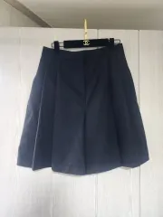 黒 プリーツ キュロット