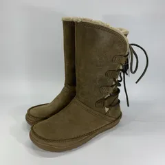 未使用に近い◯ Clarks クラークス ボアブーツ レースアップ カーキ UK3 22 相当 ミドルブーツ ダークグリーン スエード