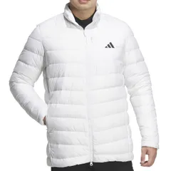 アディダス ゴルフ メンズ 長袖 フルジップ ダウンジャケット WIND. RDY 保温 撥水 ホワイト DJK58-HZ6070