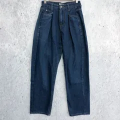 Classical Elf クラシカルエルフ ハイウエストデニム＆チノ タックワイドパンツ ワンウォッシュネイビー Mサイズ □□