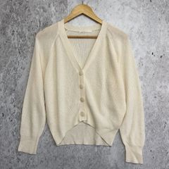 美品】HARE ショート丈ニット カーディガン ホワイト Vネック FREE 