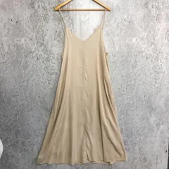 Aunt Marie's アントマリーズ サテン ロング キャミ ワンピース アイボリー □〇