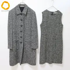 アクアスキュータム ツイード ツィード コート ジャケット ウール ステンカラー アクアスキュータム ツイード ツィード コート ジャケット ウール