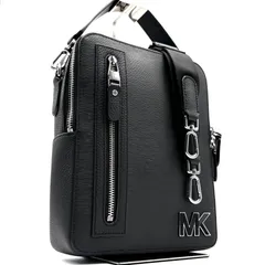 未使用級 MICHAELKORS マイケルコース ショルダーバッグ ハンドバッグ フライトバッグ メンズ レディース レザー 本革 ゴルフ MKロゴ ブラック 2way