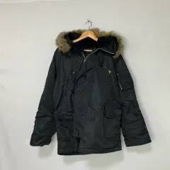 アルファインダストリーズ N3B ヴィンテージ マウンテンパーカー アウター ブラック M y2k 00s 2010