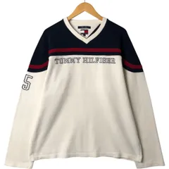 古着 90年代~ トミーヒルフィガー TOMMY HILFIGER Vネック コットンニットセーター メンズXL相当/eaa547892