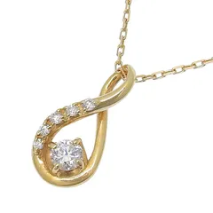 VENDOME AOYAMA ヴァンドーム青山 デザイン ダイヤ ネックレス K18YG 750 イエローゴールド ダイヤモンド 39.5cm アジャスター付 首飾り アクセサリー レディース 送料無料 241100092657 ★