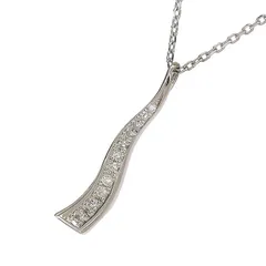 VENDOME AOYAMA ヴァンドーム青山 デザイン ダイヤ ネックレス Pt900 Pt850 プラチナ ダイヤモンド 0.13ct 37cm アジャスター付 首飾り アクセサリー レディース 送料無料 241100095363 ★