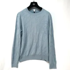 BERLUTI 1895 PARIS ベルルッティ New Scritto Crewneck ニュースクリット クルーネック ニット セーター チタニウムブルー XSサイズ XLサイズ R27KRL228-001 新品未使用のサムネイル