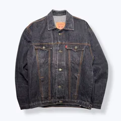 【Rare】 90s Levi's 70507 type Yarn Dyed Black Denim Jacket Made in USA 90年代 リーバイス70507 ブラックデニムジャケット Gジャン USA製 アメリカ製 先染め