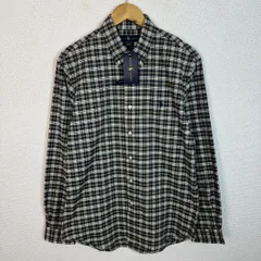 未使用　RALPH LAUREN ラルフローレン 長袖シャツ チェック柄 ロゴ刺繍 ネイビー グリーン Lサイズ メンズ 古着 アメカジ ストリート