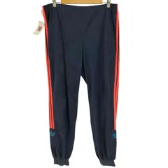 アディダスオリジナルス adidas Originals スリーストライプス トレフォイル ロゴ プリント 裾ジップ ベロア トラックパンツ ジャージ メンズ 表記無 