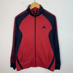 adidas アディダス トラックジャケット ジャージ 刺繍ロゴ レッド メンズ 古着 スポーツMIX ストリート