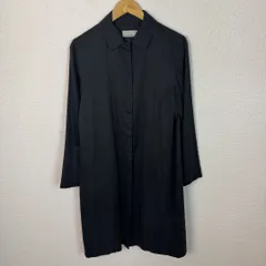 Calvin Klein カルバンクライン ステンカラーコート 無地 ブラック レディース 古着 モード シンプル  シティーボーイ