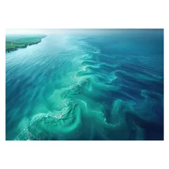 【A0サイズ（約84x119cm）】【lh-poster-3471】【フレーム付き】ブルーオーシャン 波 海 水平線 海系 サーフ ポスター 波 ビーチ 海岸 オーシャン ブルー 景色 サーフィン インテリア アート