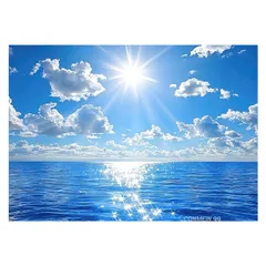 【A4サイズ（約21x30cm）】【lh-poster-3482】【フレーム付き】ブルーオーシャン 波 海 水平線 海系 サーフ ポスター 波 ビーチ 海岸 オーシャン ブルー 景色 サーフィン インテリア アート