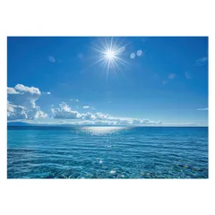 【A3サイズ（約30×42cm）】【lh-poster-3488】【フレーム付き】ブルーオーシャン 波 海 水平線 海系 サーフ ポスター 波 ビーチ 海岸 オーシャン ブルー 景色 サーフィン インテリア アート