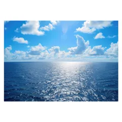 【A4サイズ（約21x30cm）】【lh-poster-3498】【フレーム付き】ブルーオーシャン 波 海 水平線 海系 サーフ ポスター 波 ビーチ 海岸 オーシャン ブルー 景色 サーフィン インテリア アート