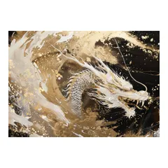 【A0サイズ（約84x119cm）】【lh-poster-3540】【フレーム付き】開運 金色 竜 龍 辰 龍神様 ポスター 金運 ご利益 厄払い 守護 風水 お守りインテリア