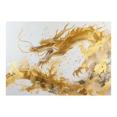 【A0サイズ（約84x119cm）】【lh-poster-3553】【フレーム付き】開運 金色 竜 龍 辰 龍神様 ポスター 金運 ご利益 厄払い 守護 風水 お守りインテリア