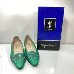 Yves Saint Laurent イヴ・サンローラン パンプス 23cm EE グリーン　[管理No.：S11233_H3_60]