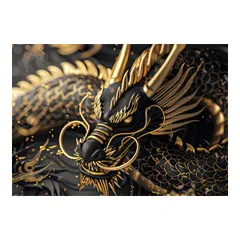 【A2サイズ（約42x59cm）】【lh-poster-3593】【フレーム付き】開運 金色 竜 龍 辰 龍神様 ポスター 金運 ご利益 厄払い 守護 風水 お守りインテリア