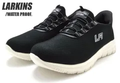 ラーキンス L-203 LARKINS ハンズフリー 防水スニーカー スリッポンスニーカー カジュアルスニーカー メンズスニーカー スリッポンシューズ 軽量 立ったまま履ける靴 手を使わずに履ける 晴雨兼用 履きやすい 歩きやすい 軽い 紳士 靴 ブラック 黒のサムネイル