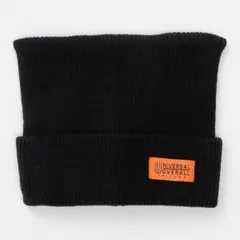 【新品・未使用】 ネコ耳帽子 メンズ ニット 猫耳帽子 ニット帽 y2k ニットキャップ ワッチキャップ UNIVERSAL OVERALL ユニバーサルオーバーオール ブランド 大人 防寒 スノボ 帽子 91/BLACK ブラック 黒 DW1844-CPZ
