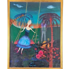 真作】【WISH】古沢岩美 パステル 約15号 大作 1973年作 裸婦 シートのみ