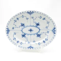 未使用近✨ロイヤルコペンハーゲン ブルーフルーテッド フルレース プレート 皿② ブルーフルーテッド フルレース プレート 17cm|ロイヤル