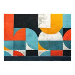 【B4サイズ（約25x36cm）】【lh-poster-3695】【フレーム付き】北欧 幾何学 キレイ目インテリア パターン アート ポスター 模様 パターン インテリア