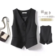 価格見直しコート ジャケット レディース ジレ 前開き ブラック スーツ ノースリーブ ビジネス オフィス フォーマル 事務服 就活 通勤 制服 OL114477