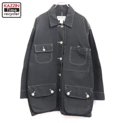 90s vintage Eddie Bauer 後染め ブラック コットン ハンティングジャケット メンズ 表記XLサイズ