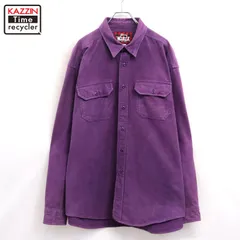 90s vintage WOOLRICH 無地 シャモアクロス 長袖シャツ メンズ 表記XXLサイズ