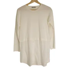 theory luxe(セオリーリュクス) チュニック サイズ38 M レディース - アイボリー×白 クルーネック/長袖/ニット/シースルー/ストライプ