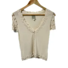 Sybilla(シビラ) カーディガン サイズM レディース美品  - アイボリー 半袖/レース