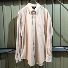 1132 LAULEN RALPH LAUREN 長袖シャツ ベージュ 34/35 L〜XL ローレンラルフローレン ドレスシャツ 無地 古着卸 アメリカ仕入