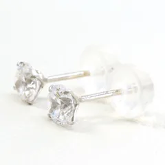 K10WG ピアス ジルコニア 総重量約0.3g