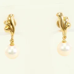 K18YG イヤリング clip-on earrings パール（真珠） 総重量約2.1g