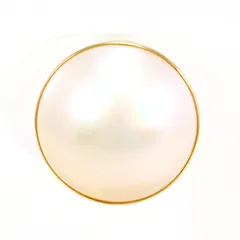 K18YG イヤリング(片耳) マベパール（真珠） 総重量約3.2g レディース