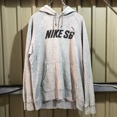 1133 NIKE SB パーカー グレー M ナイキエスビー スウェット プリントロゴ 古着卸 アメリカ仕入